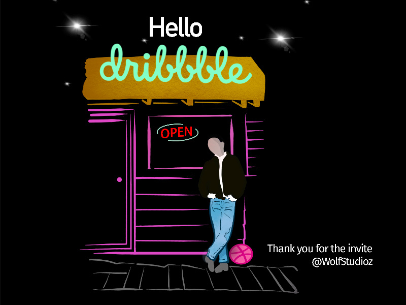 Hello Dribbble! debut illustration design hello dribbble