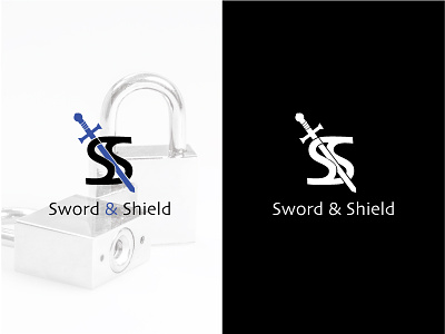 Sword & Shield branding design logo sword shield thirtylogos