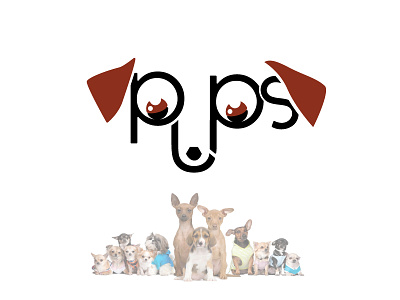 Pups challenge design dog logo pups thirtylogos