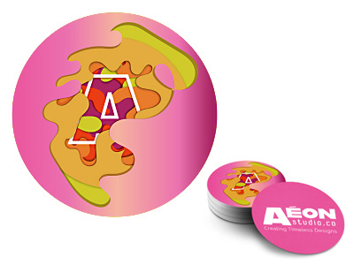 Aeonstudio.co Business Card branding business card design illustration logo typography