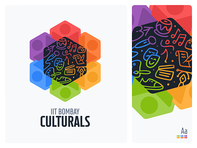 Culturals | Logo art colourful dance design flat design illustration india logo logotype music procreate rainbow typogaphy vector