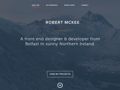 Robert McKee Portfolio redesign clean css3 design flat html5 portfolio proxima typography ui ux website