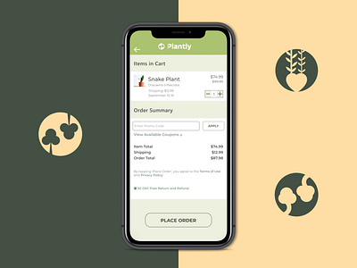 Payment Page for plant ordering app