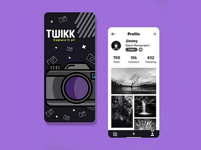 TWIKK Photography app app ui instagram photographer photography photography app