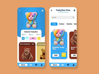 Teddy Bear Shop teddy bear teddy bear app teddy bear shop ui design