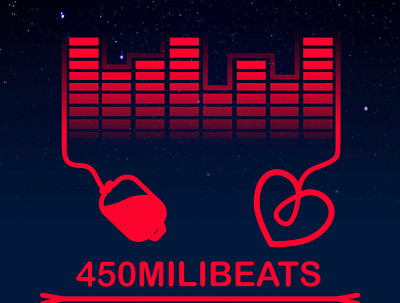 450 Milibeats, a charity event graphic design