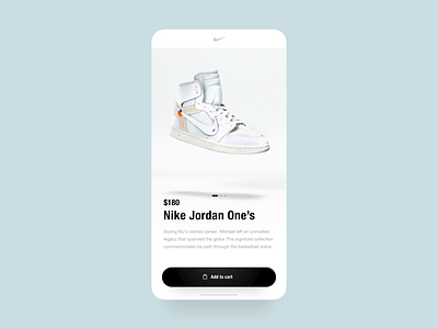 Nike App - 3D Checkout 3d aftereffects animation app c4d concept design ecommerce nike shoe shop shopping transition ui ux