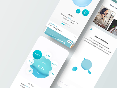 Water Balancer - App animation app clean concept design tracking transition ui ux water