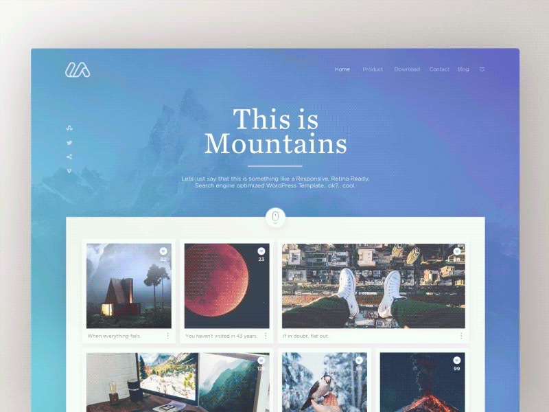 Mountains Website animation concept design mountains web website