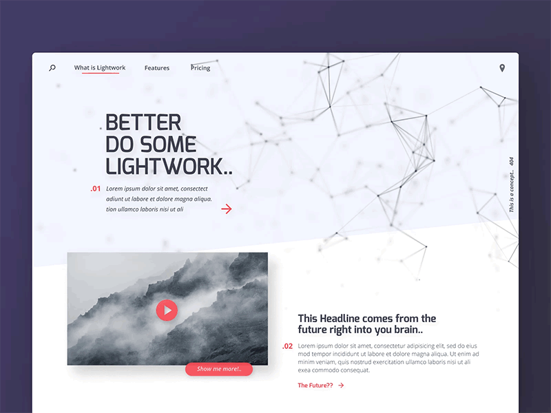 Lightwork Website Concept