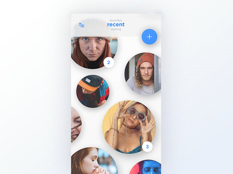 Bubbly Messenger - Main animation app bubbles bubbly concept messenger multi transition ui ux