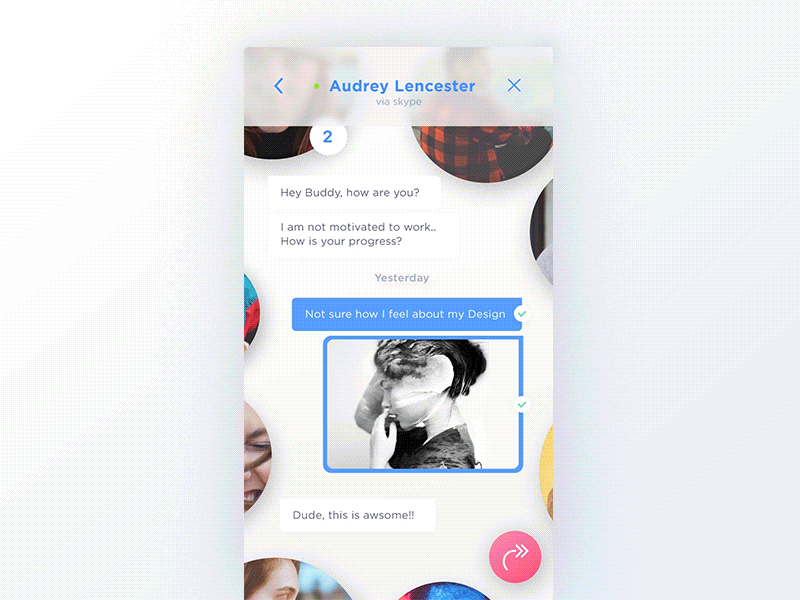 Bubbly Messenger - Chat animation app bubbles bubbly chat concept message messenger multi ui user ux