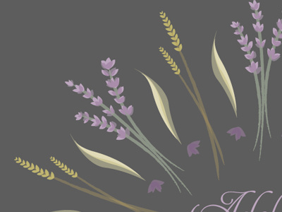 Mandala Invitation Detail flowers invitation lavender wedding wheat