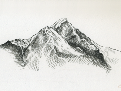 Alaskan Ridge Sketch alaska illustration ink mountain pen ridge sketch