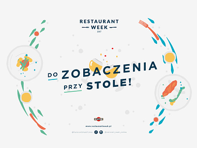 Warsaw Restaurant Week festival food minimal restaurant type vector warsaw