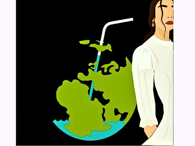 THE HUMAN ..we harmed our mother earth and she is reacting now.. design graphics illustration vector