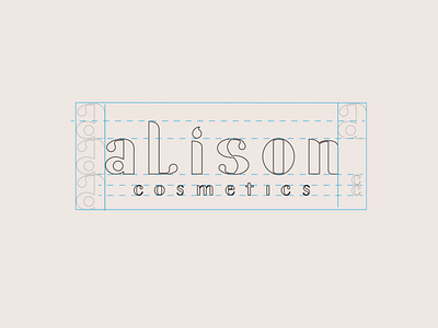 Alison Cosmetics Logotype composition beauty cosmetic logotype makeup skincare