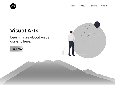 Visual Arts Banner design illustration ux web