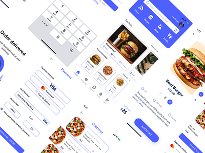 Food Delivery App Design app burger delivery design food pizza ui ux