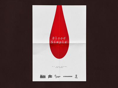 Film Club Embassy / Blood Simple film poster design graphic illustration minimal poster vector