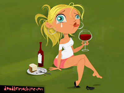 The S#it they should have taught you in college art binge book bookcover cake cartoon character commission crying cute drawing freelance girl illustration illustrator painting sad story vector wine