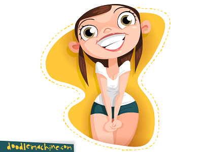 SQUEEEEE! art cartoon character commission cute drawing excited freelance girl happy illustration illustrator sexy squee teenager vector yayyy