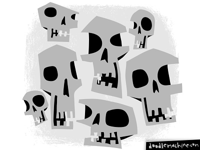 Spooooooooky Skulls art cartoon character commission drawing freelance halloween illustration illustrator scary skeleton skull spooky vector