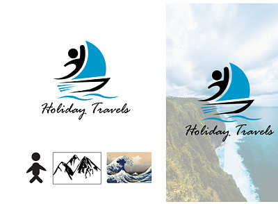 HOLIDAY TRAVELS logodesign minimal logo travel logo verstile