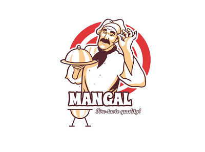Mangal logo design minimal typography vector