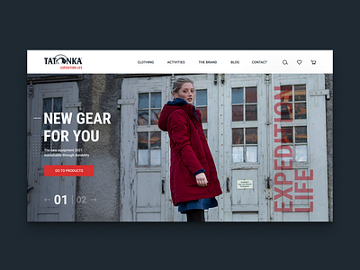 Tatonka online clothing store online shop web design