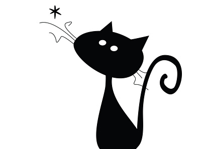 snowfall black cartoon cat cute design drawing eyes illustration pieloot sketch snow white