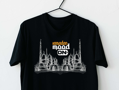 RAMADAN MOOD ON design fashion illustration ramadan t shirt t shirt t shirt design trendy t shirt tshirts typography vector