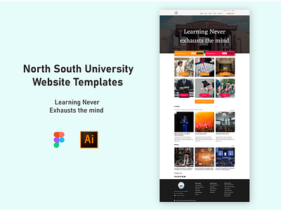 North South University Home page app design design graphic design home page home screen illustration landing page ui ui design uiux user interface ux web web design website website design