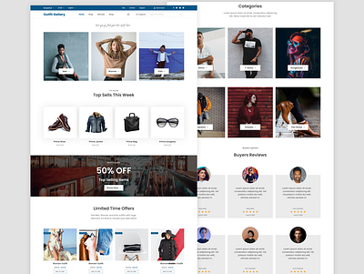 OUTFIT GALLARY home page landing page landing page design ui ui design uiux user experience user experience design user interface user interface design ux ux design web design web page design