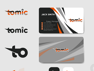 Tomic branding design flat illustrator logo vector
