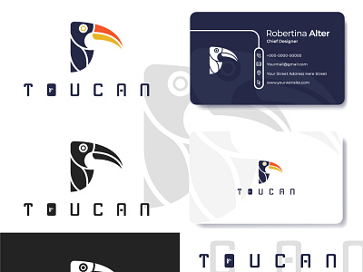 Toucan art branding design flat illustration illustrator logo vector