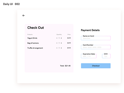 Daily UI 002 - Checkout