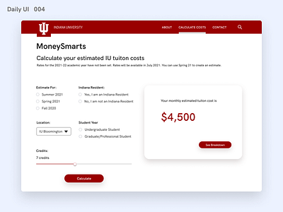 IU Calculator Redesign