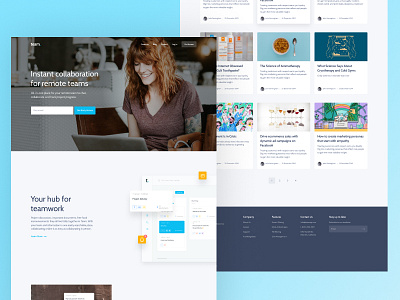 Team. Landing Page and Blog app blog design design minimal ui user interface ux web web design website