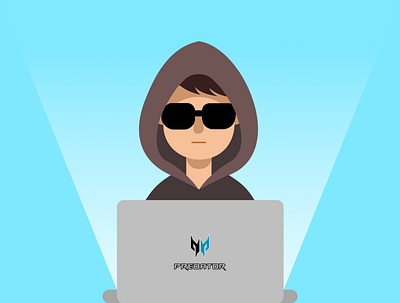 Hacker-Boy branding design illustration logo vector vector illustration website