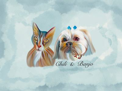 Chili & Banjo graphicdesigner graphics illustration love memorial pets procreate