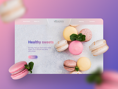 Weberry branding design healthy sweets minimal sweets ui web website