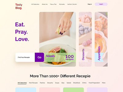 Concept for Cooking Blog concept cooking design ui ui designe website