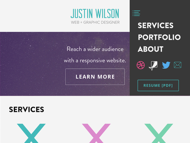 justinjwilson.com Redesign portfolio redesign web website