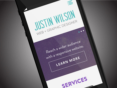 justinjwilson.com Redesign (mobile) portfolio redesign web website