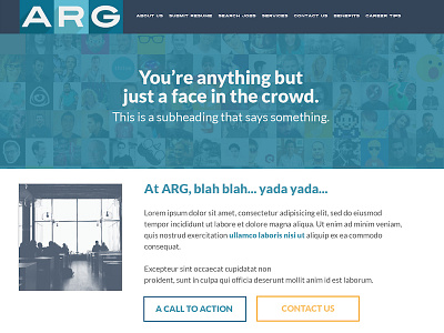 ARG website mockup #1 mockup web website