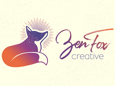Zen Fox Creative fox logo logotype orange purple web design zen
