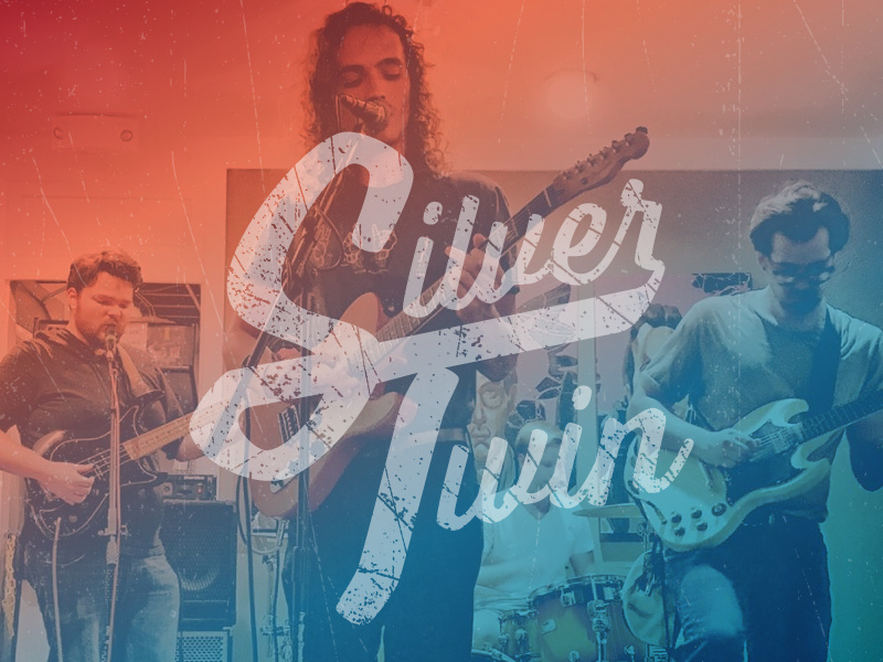 Silver Twin Band Logo handmade blue virginia richmond rva music texture custom logotype logo band silver twin