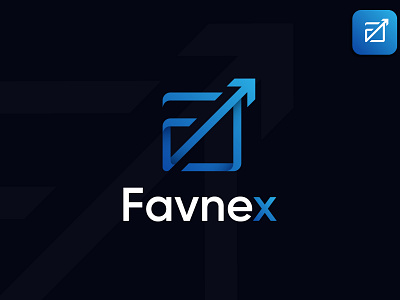 'Favnex' F+N+Arrow Logo design app icon app logo arrow brand identity branding design financial logo fn lettermark fn logo fnarrow graphic design icon illustration lettermark logo logo logo design minimalist logo modern logo monogram professional logo