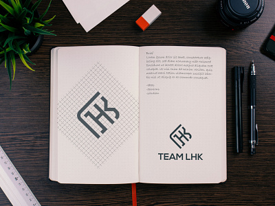 'Team LHK' lettermark, monogram Logo